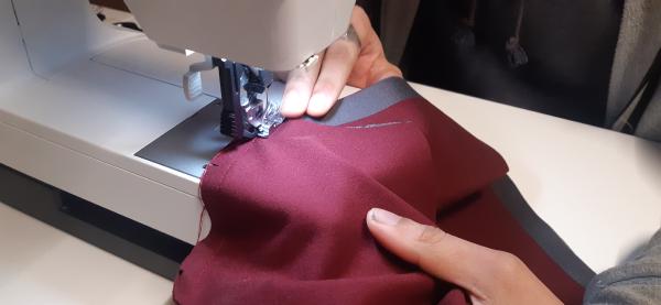 Couture des pans avant ensemble.