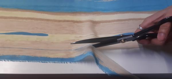 Découpage du tissu.